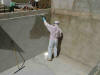 La construction du bassin à koï de JFR - enduit de finition et d'étanchement  16 