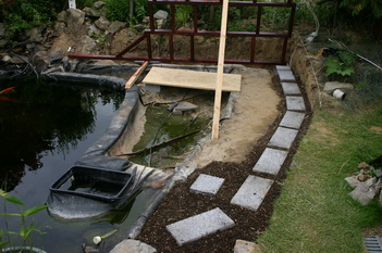 La cration et construction d'une terrasse en bois - La base est faite  7 