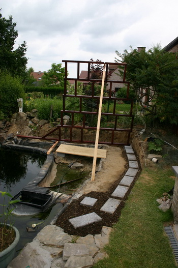 La cration et construction d'une terrasse en bois - La base est faite  4 