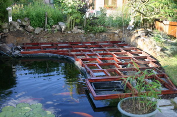 La cration et construction d'une terrasse en bois - Les cadres latraux   11 