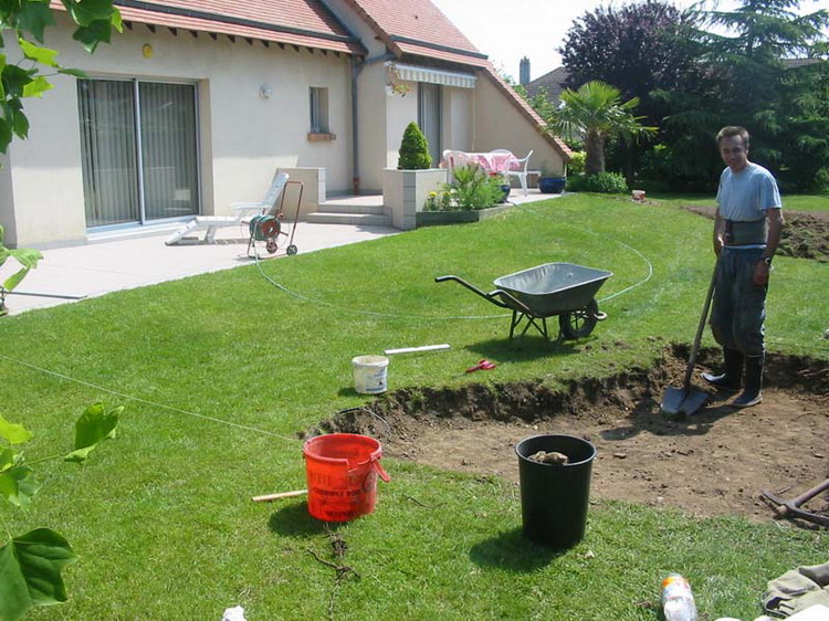 Amnagement du jardin aquatique de Patrick - La construction  2 